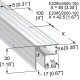Pre-Punched  2mt x 9.6mm Double Angle Extrusion